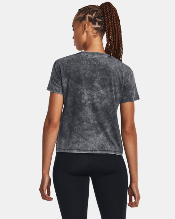 เสื้อแขนสั้นกราฟิก UA Run Everywhere สำหรับผู้หญิง in Black image number 1